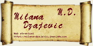 Milana Džajević vizit kartica
